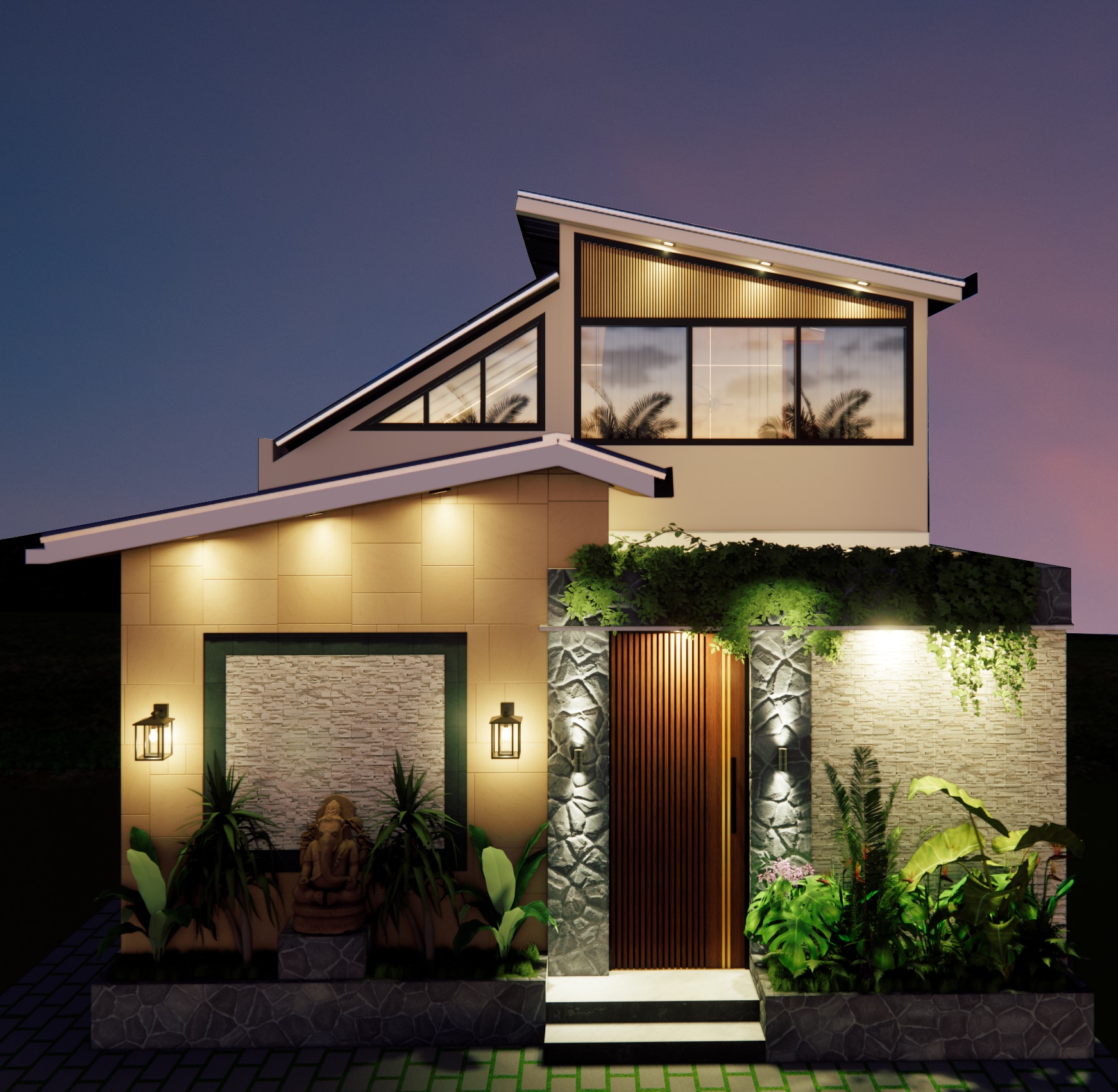 Seminyak Villa — West Elevation