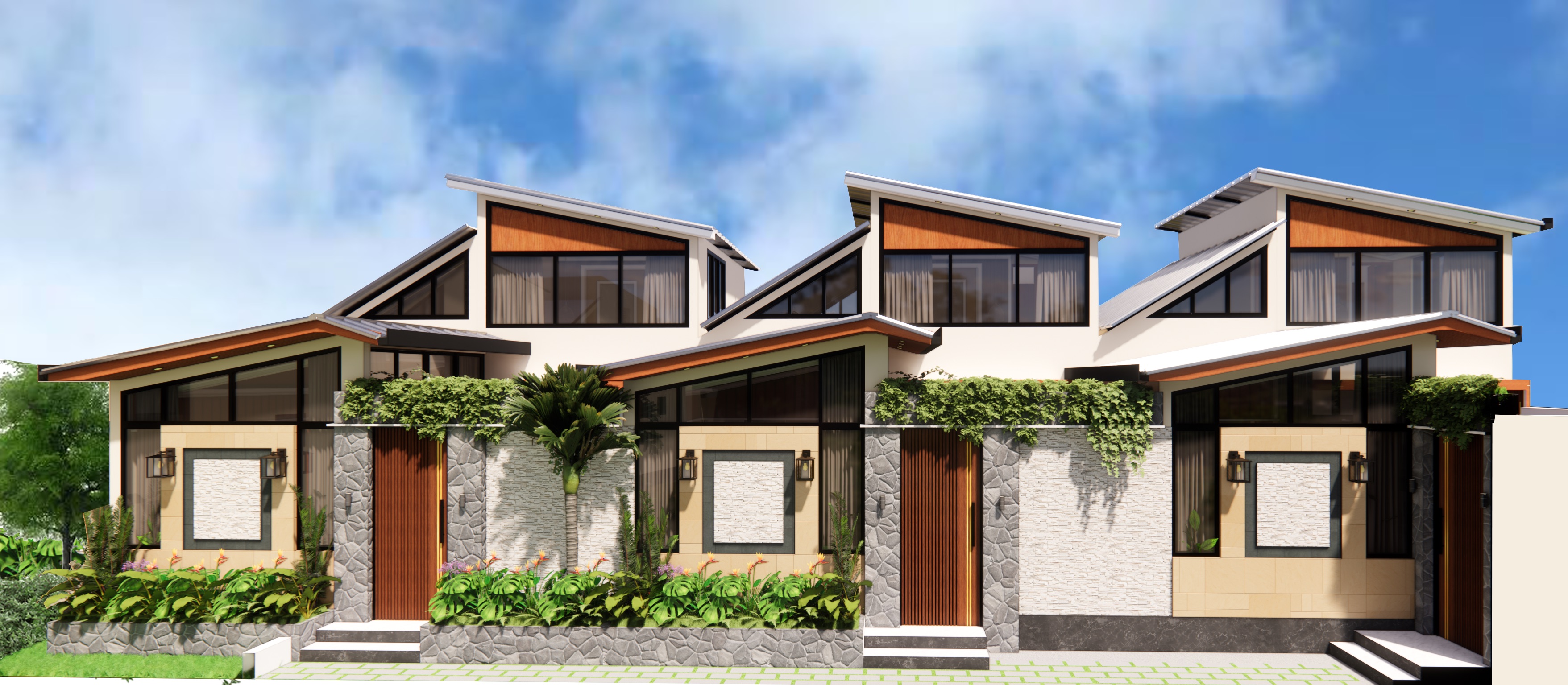 Uluwatu Villas — South Elevation